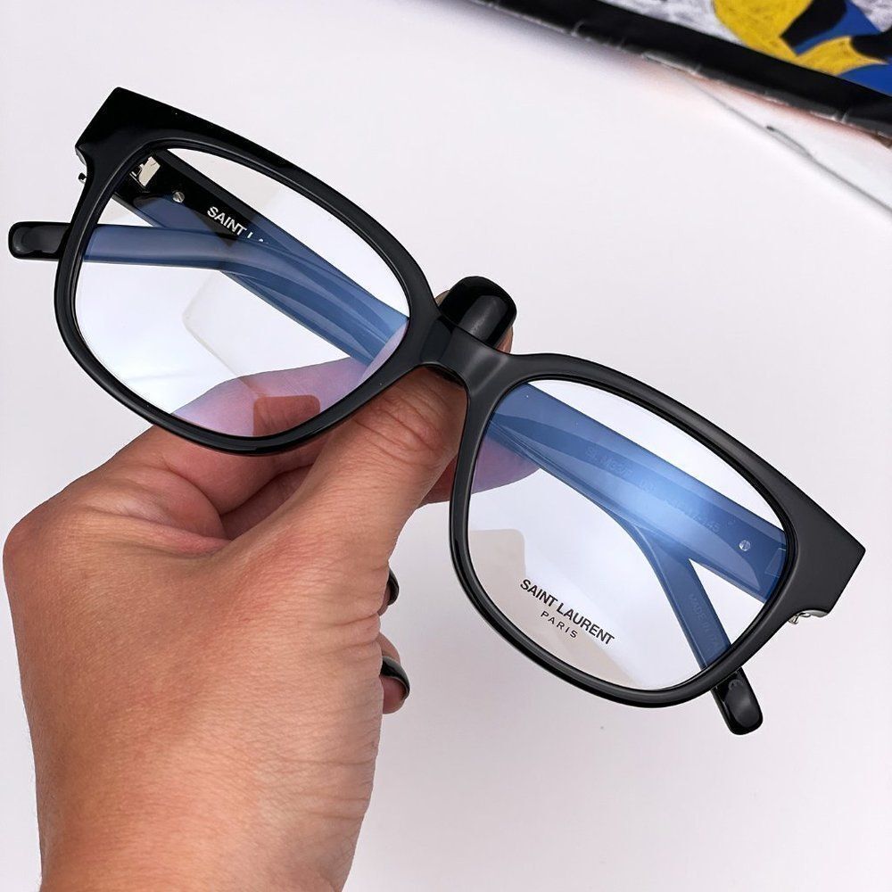 Saint Laurent SLM33/F 001 BRAND NEW Eyeglasses Cat Eye Black Women